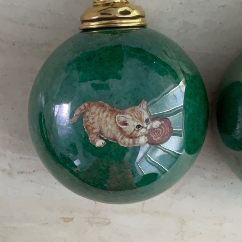Vintage Bradford Editions Kitten Expeditions Ornaments 1998 Christmas Ornament - Picture 8 of 10